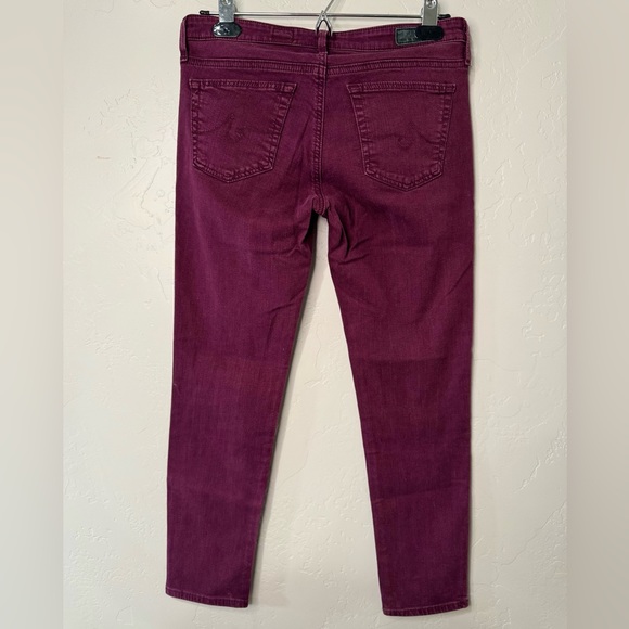 REVOLVE AG Jeans The Stevie Ankle Slim Straight Merlot Berry SZ 27P - Picture 7 of 17